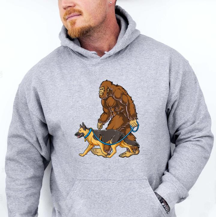 Bigfoot Dog Walk German Shepherd Hoodie