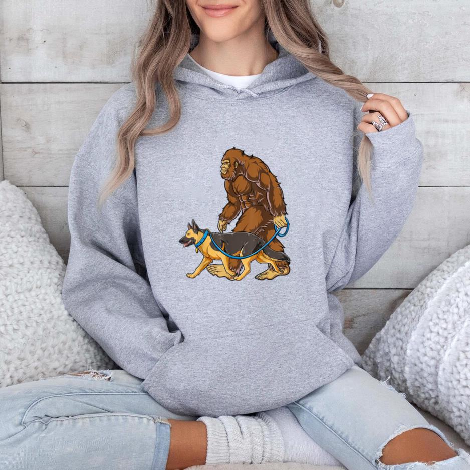 Bigfoot Dog Walk German Shepherd Hoodie - Image 2