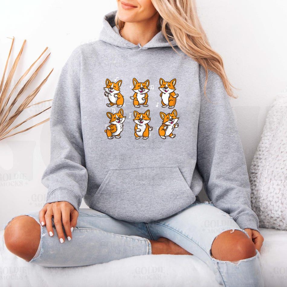 Cute Floss Dancing Corgi Puppies Dog Hoodie - Image 4