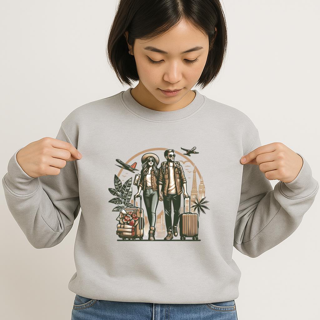 Happy Amazing Travelling Camping Sweatshirt - Image 2