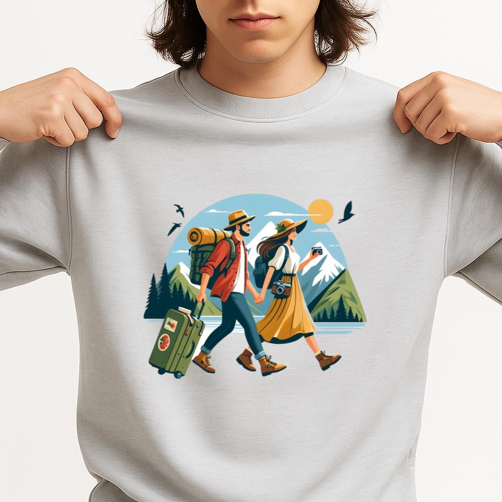Happy Bright Camping Travelling Sweatshirt - Image 3