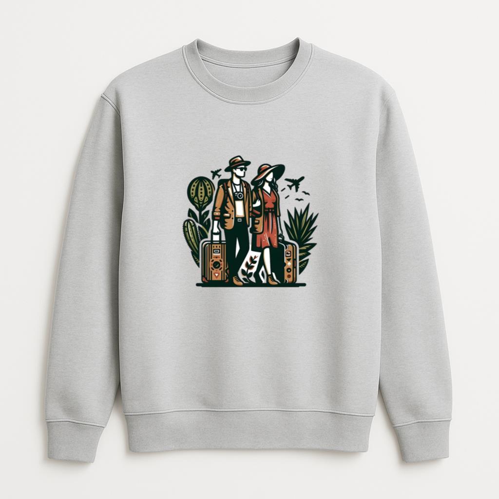 Happy Cheerful Travelling Camping Sweatshirt
