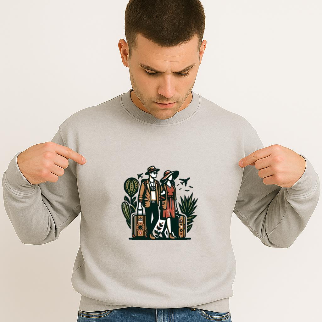 Happy Cheerful Travelling Camping Sweatshirt - Image 4