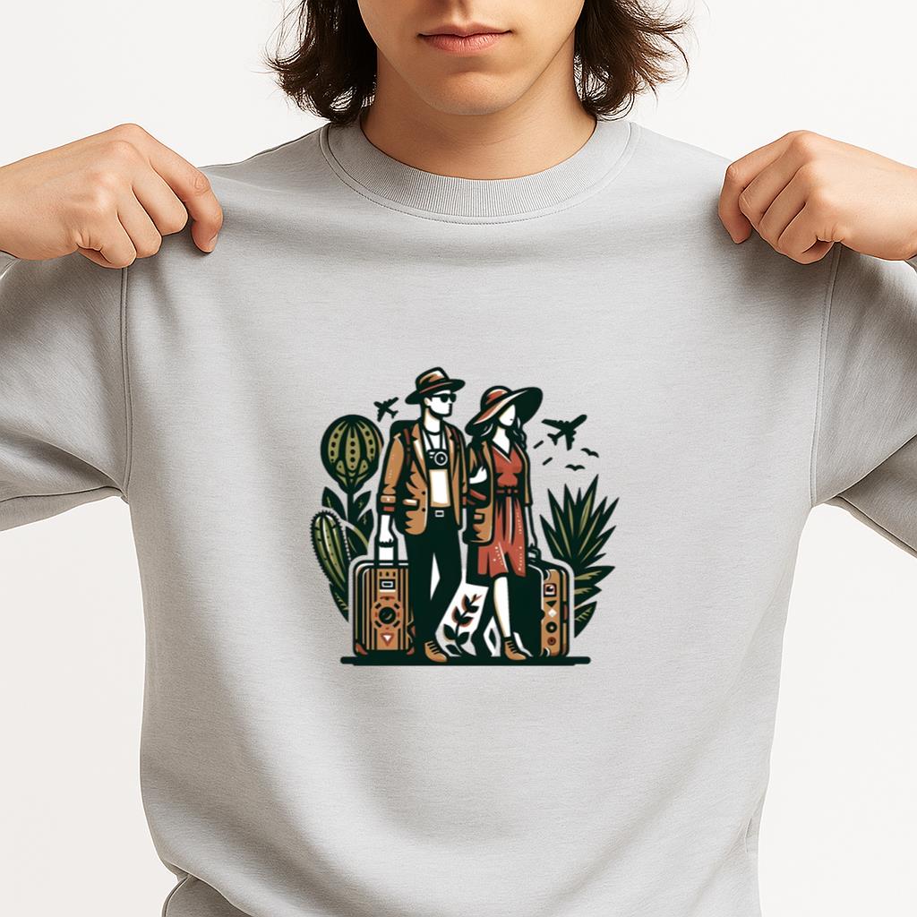 Happy Cheerful Travelling Camping Sweatshirt - Image 3