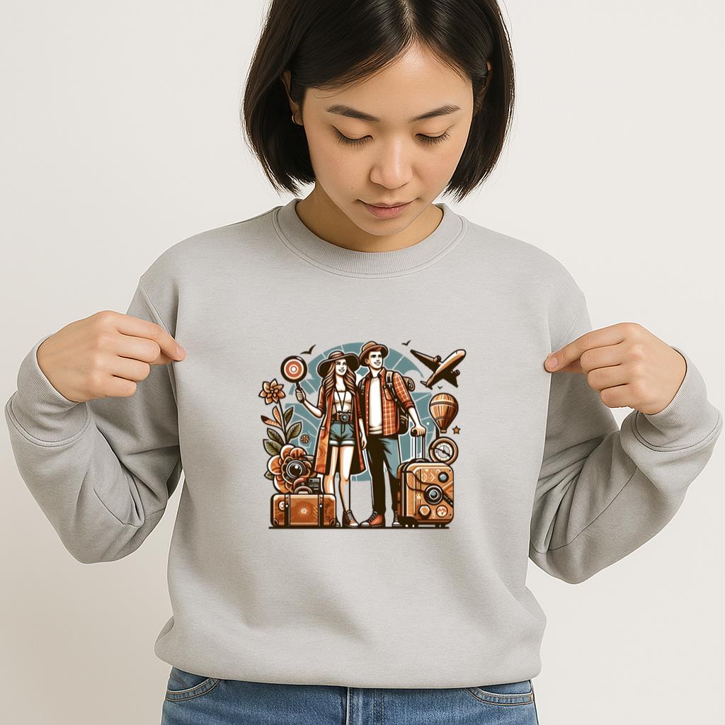 Happy Humble Travelling Camping Sweatshirt - Image 2