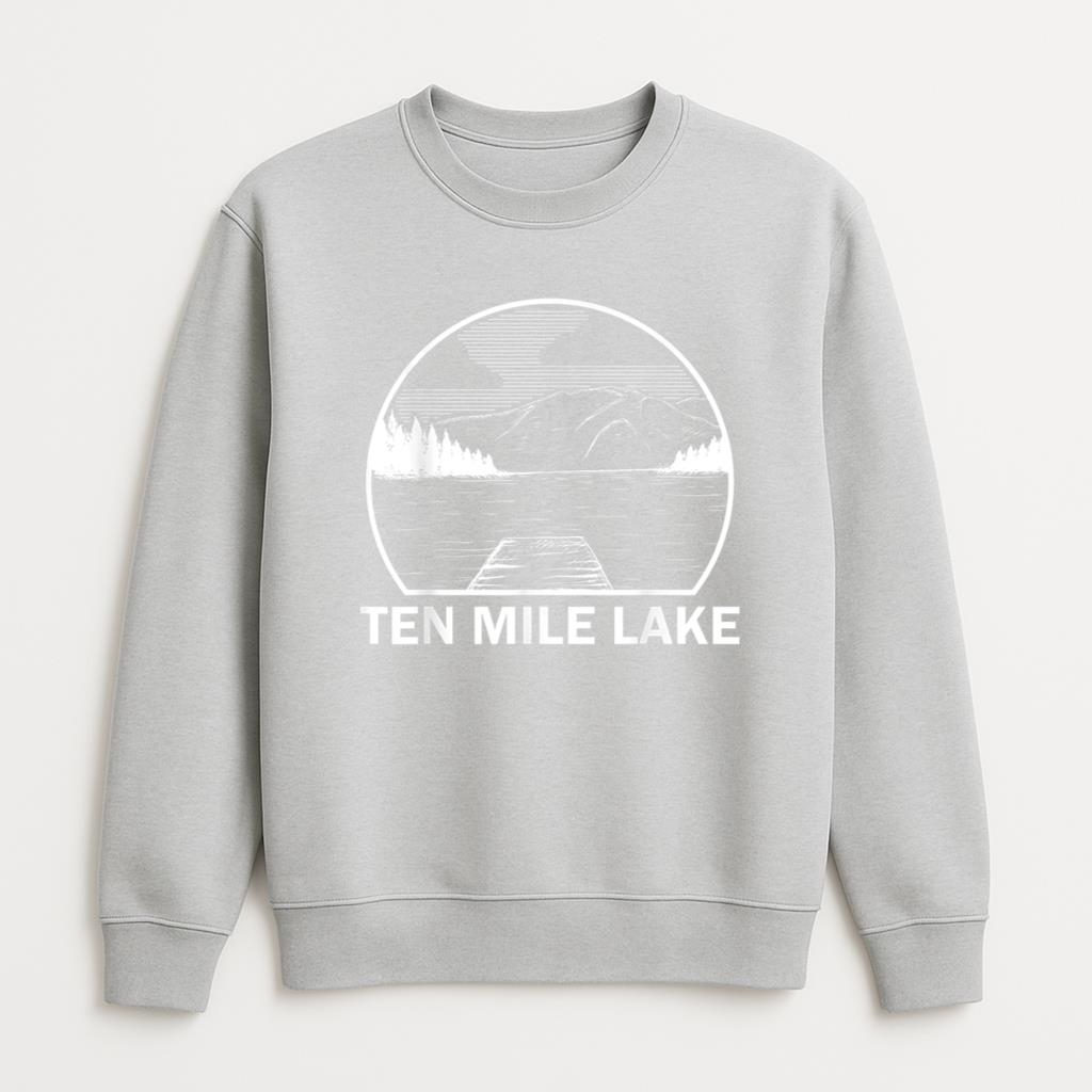 Ten Mile Lake Funny Fishing Camping Summer Sweatshirt