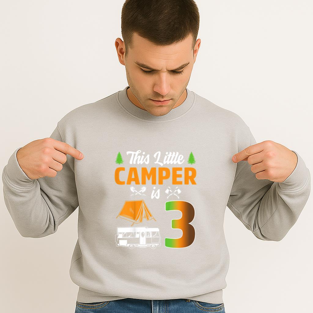 This Little Camper Is 3 Camping Sweatshirt - Image 4