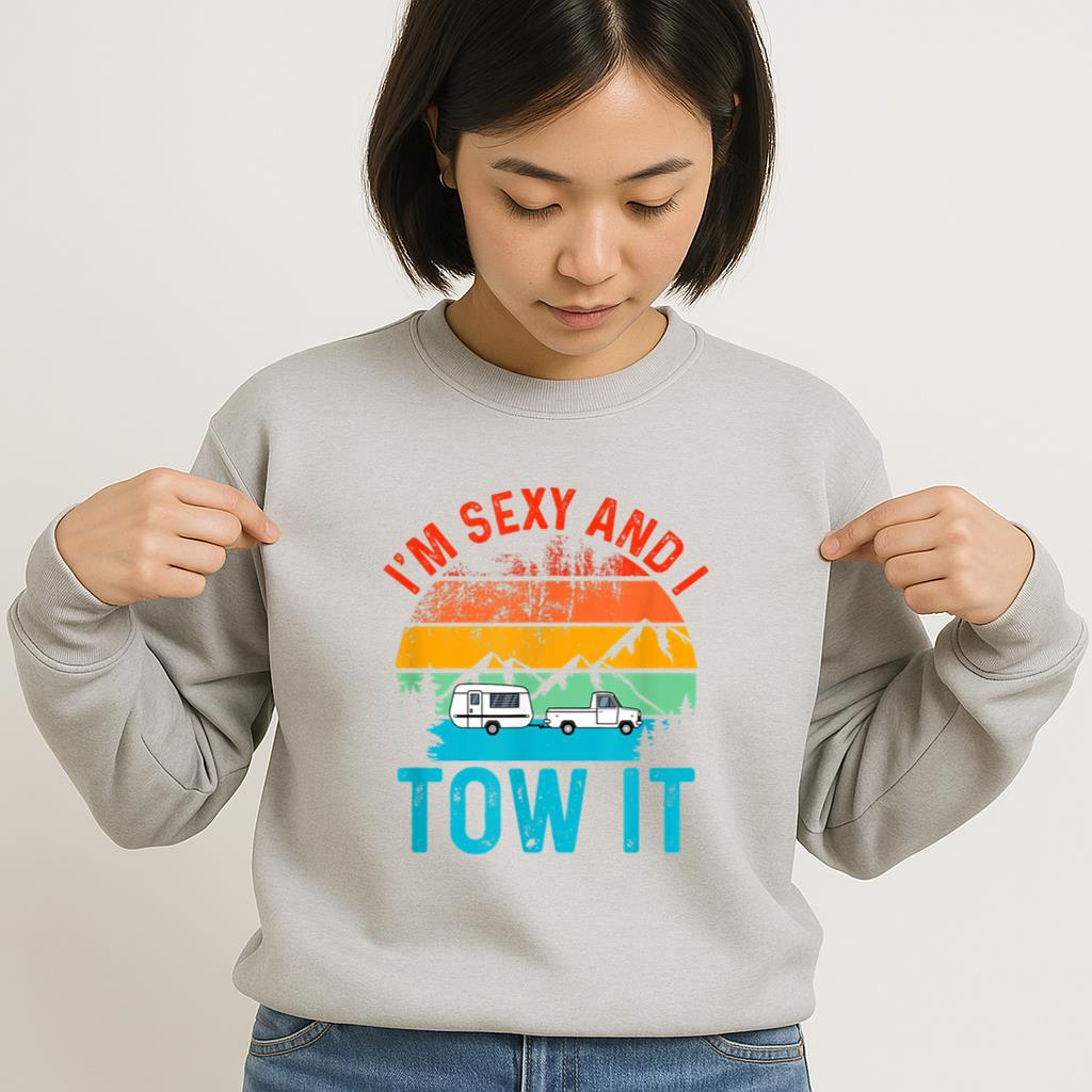 Vintage Caravan Camping RV Sweatshirt - Image 2